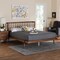 Baxton Studio Calderon Retro-Modern Walnut Brown Finished Wood Queen Size Platform Bed 245-13440-ZORO - alternate 9
